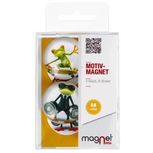 Magnesy Magnet Żaby Comic, 2szt 3.5cm